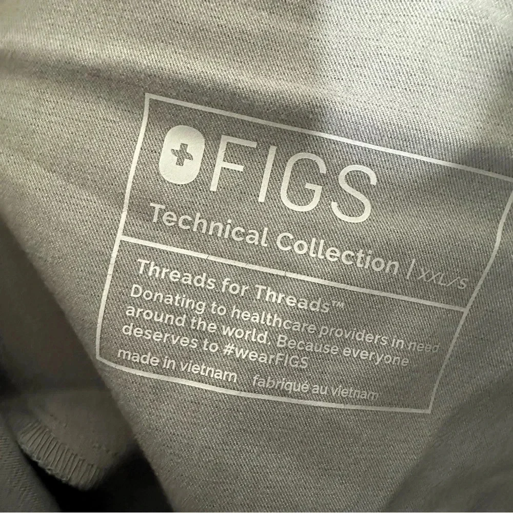 FIGS Gray Tansen Jogger Scrub Pants Size XXL/Short
